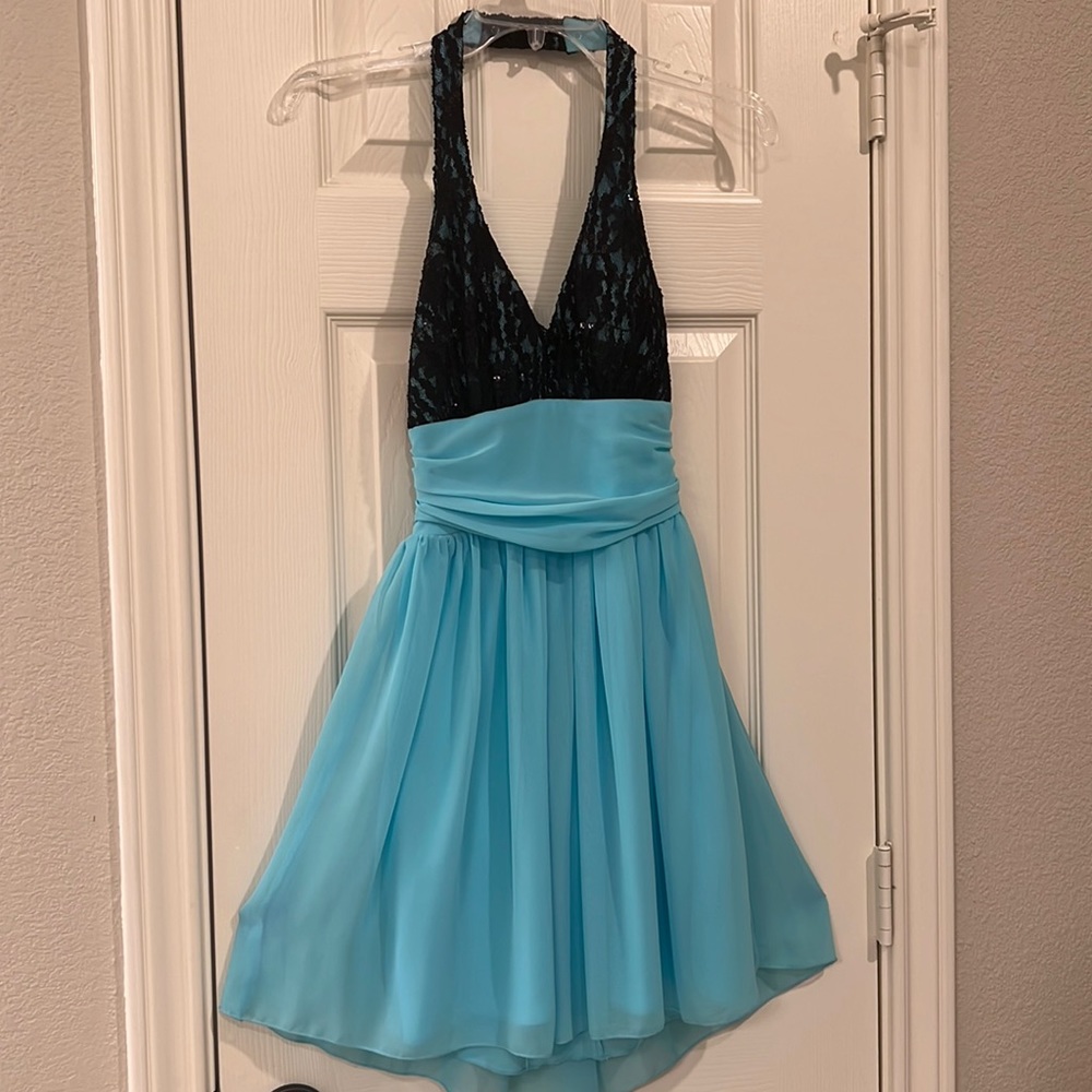 B. Darlin Juniors Halter Cocktail Dress